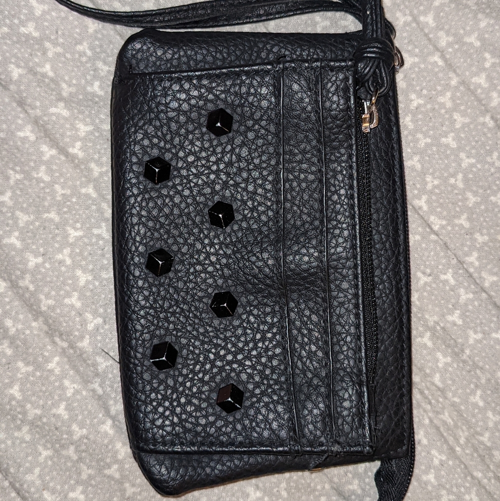Black Wristlet with Strap